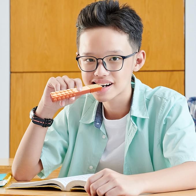 Xtra Tough Sensory Chew Stick Toys (5 Pack) - Designed for ADHD, Autism, SPD, Oral Motor Stimulation, Special Needs - Extra Tough Sensory Oral Motor Chew Tool (Toughest - Aggressive Chewer)
