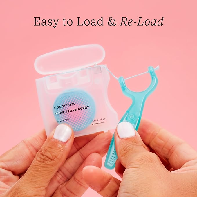 Cocolab Kids Reflosser, Reusable, BPA-Free Flosser for Children with Sticker Pack, Dentist-Designed Eco-Friendly Oral Care Tool, Floss Holder for Healthy Teeth (Floss Not Included)