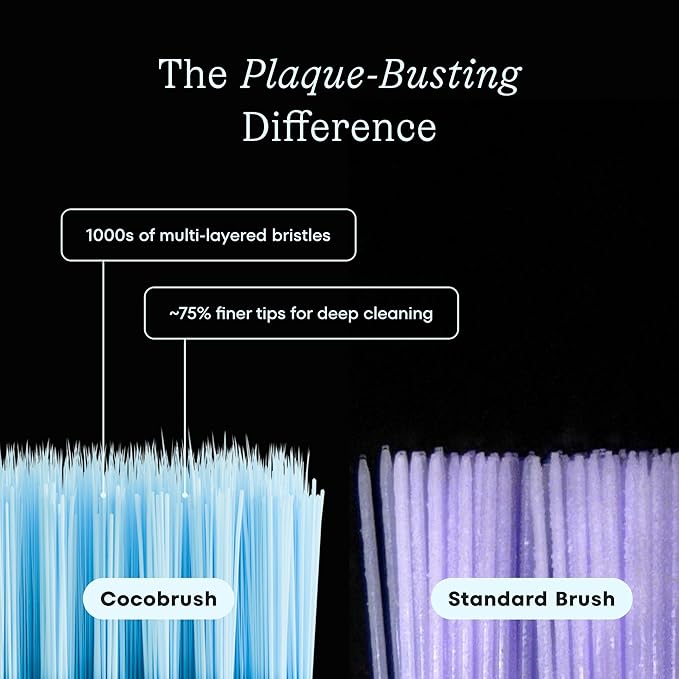 Cocolab Cocobrush, Ultra-Soft Manual Toothbrush, Dentist-Designed, Gentle on Gums, Made from Recycled Plastic, Cherry Blossom