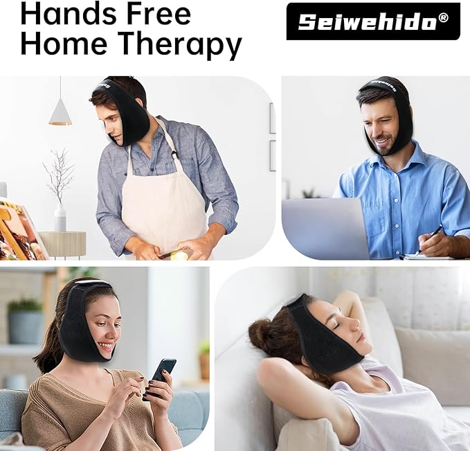 Wisdom Teeth Ice Pack Head Wrap Jaw Face Ice Pack with 4 Gel Packs for Wisdom Teeth Removal Extraction Toothache Pain Relief Facial Face Oral Surgery TMJ Tonsillectomy Recovery Cosmetic Procedure