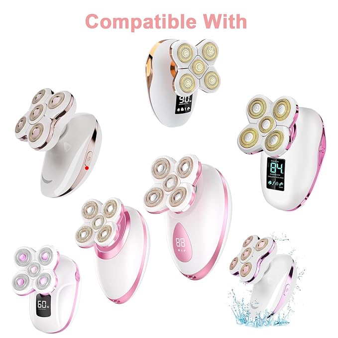 Upgraded 5-Blade Shaver Replacement Heads - Electric Razor Shaver Heads