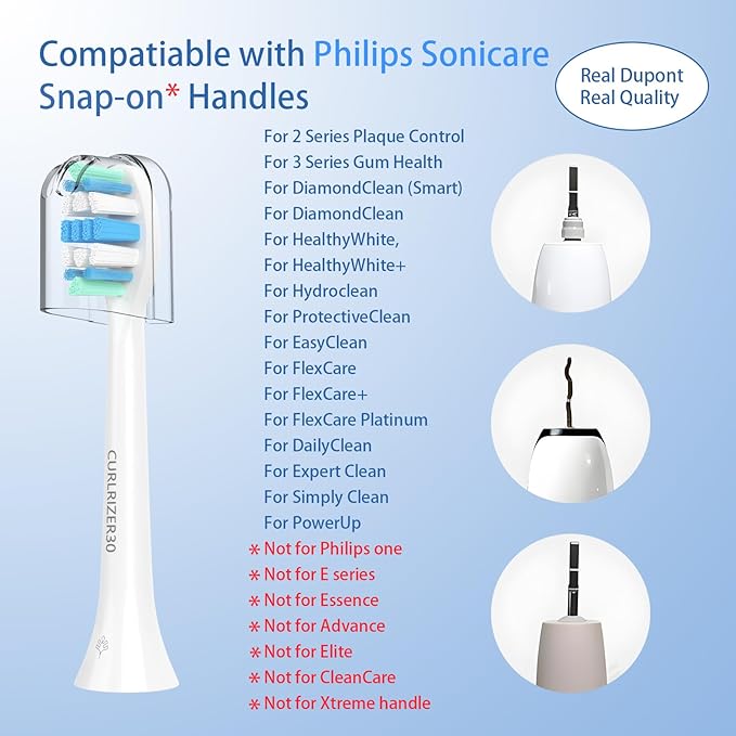 Replacement Toothbrush Heads for Philips Sonicare Replacement Heads, Electric Replacement Brush Head Compatible with Phillips Sonicare Electric Toothbrushes, 10 Pack