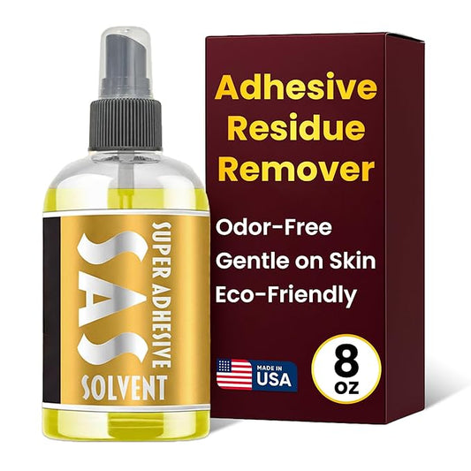 SAS Adhesive Residue Remover | Professional-Grade Cleaner for Wig & Hair Systems, Removes Wig Adhesive and Hair Glue for Wigs Residue, Gentle on Lace Glue for Wigs, Safe Non-Oily Formula | Made in USA