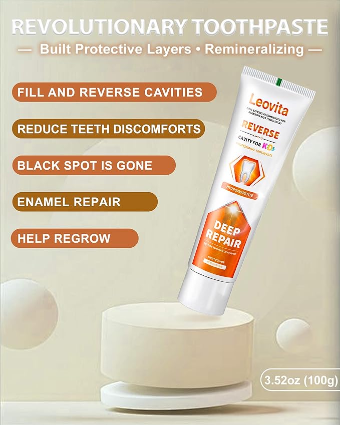 Cavity Reversing Kids Toothpaste - Hydroxyapatite Toddler Cavity Filler, Fluoride Free