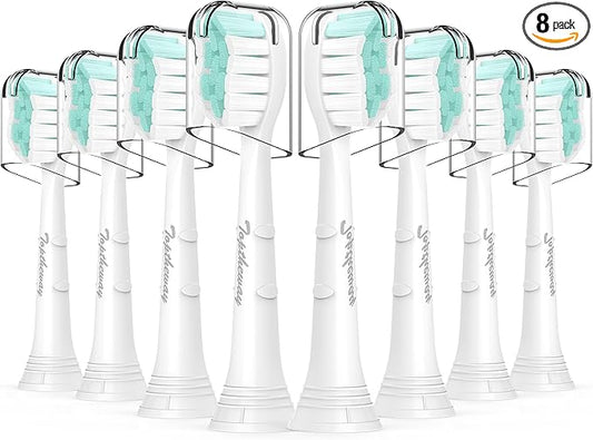 Toothbrush Replacement Heads for Philips Sonicare: Sonic Replacement Heads Compatible with Phillips Electric Toothbrush ProtectiveClean 4100 5100 5300 C2 G2 C1 W, Medium Soft - 8 Pack