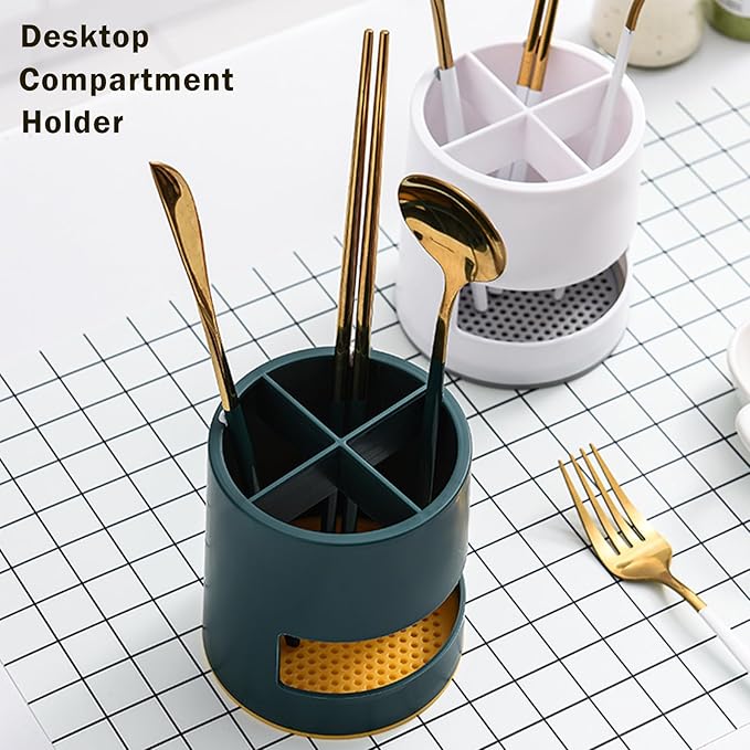 Toothbrush Holder,Toothbrush Holders for Bathrooms, Kids Toothbrush Holder Drainage, 4 Slot Toothbrush and Toothpaste Holder Storage Caddy, Toothpaste Organizer for Shower, Countertop, Vanity,White