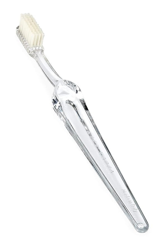 Acca Kappa Lympio Ice Blue Toothbrush – Medium Nylon Bristles, Art Déco Design