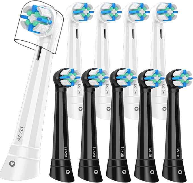 10PCS iO Replacement Heads Compatible with Oral B iO 3 4 5 6 7 8 9 10 Series Electric Toothbrush,IO Toothbrush Heads Compatible with Oral B iO,Medium-Hard bristles Care for Your Teeth