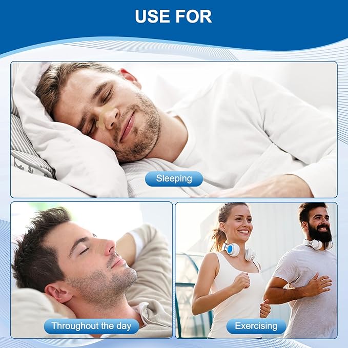 MQ 100ct Upgraded Nasal Strips for Snoring Nose Strips for Breathing Extra Strength Snore Strips to Open Nasal Passages, Relieve Nasal Congestion