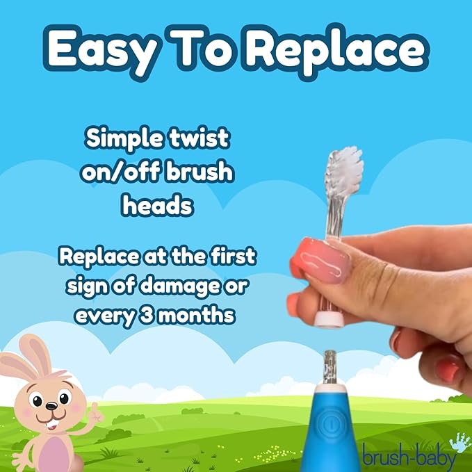 Brush-Baby BabySonic Replacement Heads (0-18 Month (Pack of 2))