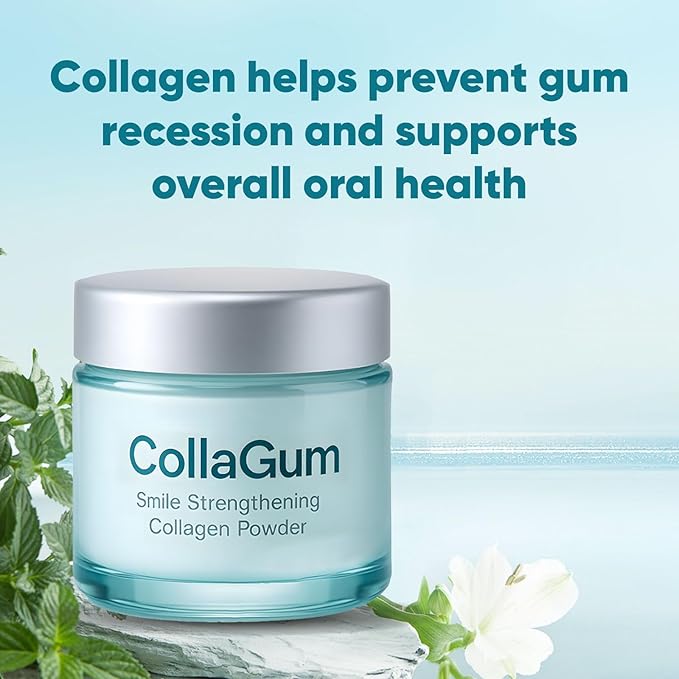 Collagum Smile Strengthening Collagen Powder, Collagen Tooth - Hydroxyapatite Toothpaste Care Powder Protect Gum