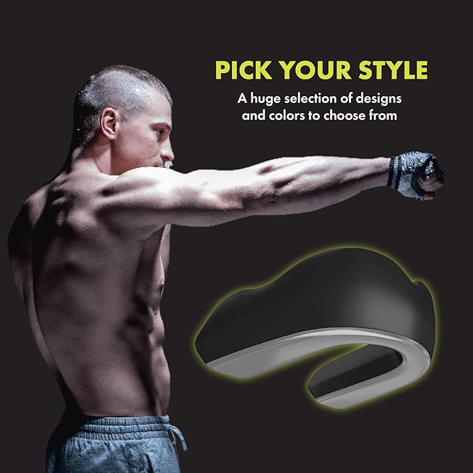 DAMAGE CONTROL Extreme Impact Mouth Guard – Sports Mouthguard for Boxing, MMA, BJJ, Hockey, Rugby, Lacrosse, & More – Mouthpiece for Teeth & Jaw Protection, for Youth & Adults (Adult, Black)