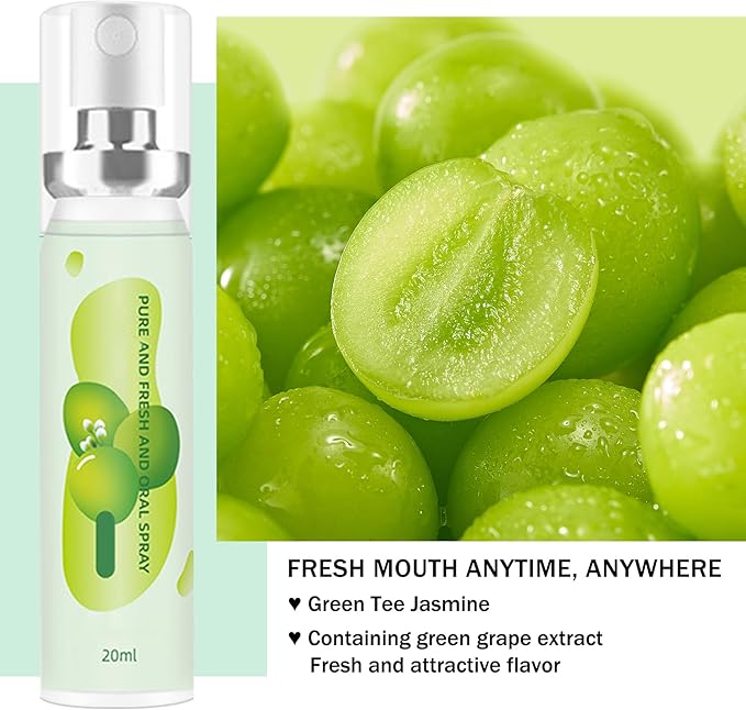 6PCS Oral Breath Spray, 3 Flavors Fruit Mouth Spray Breath Freshener Oral Care for Adults, Portable Long Lasting Refreshing Dry Mouth Spray for Bad Breath