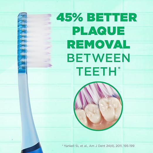 GUM Deep Clean Technique Toothbrush - Full Head - Soft Toothbrushes for Adults with Sensitive Gums - Extra Fine Bristles, 2 Count