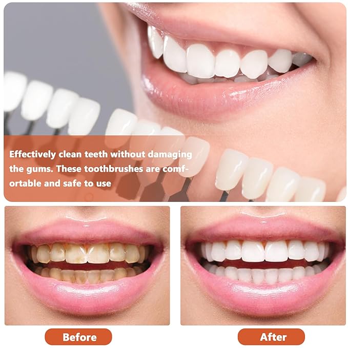 Healifty Portable Double-Ended Denture Cleaning Tools with Multi-Layer Bristles for Effective False Teeth and Oral Care Brushes 6.5 Inch Travel-Friendly
