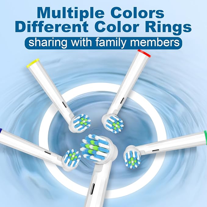 Replacement Heads Compatible with Braun Oral B Pro 1000, Genius X, Smart 1500 Electric Toothbrush, Toothbrush Heads Refills Compatible with Oral B (16 White)