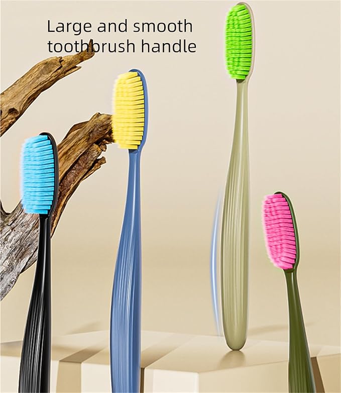 Extra Soft toothbrushes for Adults，Suitable for Sensitive Teeth and People with periodontal Disease,Big and Long Toothbrush Head. 【8 Count (Pack of 1)】