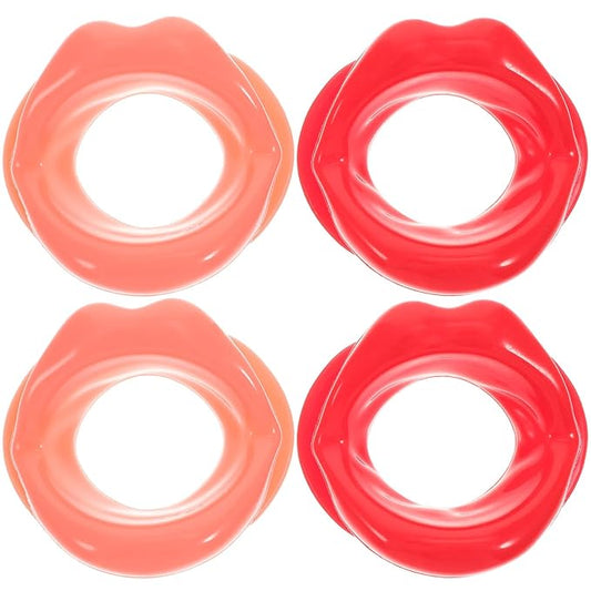 4pcs Silicone Lips Face Slim Exerciser Rubber Muscle Lips Trainer Tightener Tool