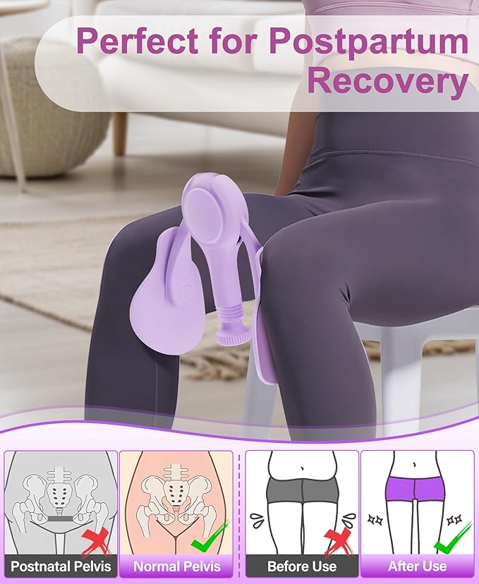 Upgraded Thigh Exerciser Kegel Exerciser, Adjustable Resistance Pelvic Floor Muscle Exercise Devices, Inner Thigh Workout Pelvic Trainer for Women, Home Workout Equipment for Hip, Leg, Arm