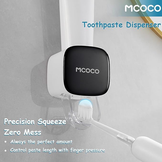 Toothpaste Squeezer Minimalist Toothpaste Squeezer Wall Mounted for Bathroom 1 Pcs Black