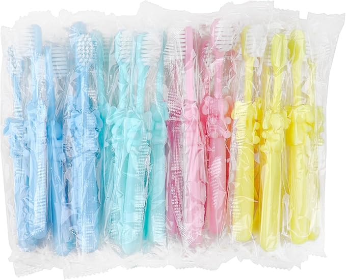 200 pcs Disposable Kids Toothbrushes Bulk Individually Wrapped Toothbrushes,Kids Toothbrush for Age 2+ Toddler Children Toothbrush Set Soft Bristles Boys Girls