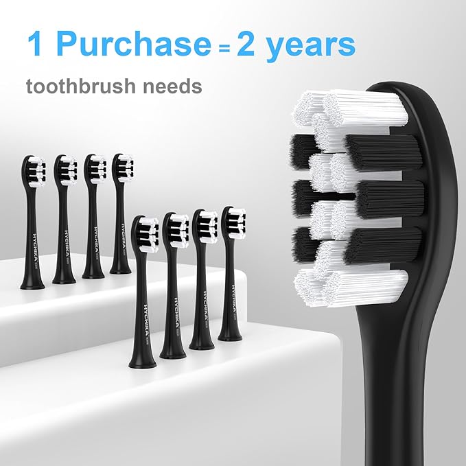 Sonic Electric Toothbrush for Adults,Rechargeable 240 Days Battery Life with 2500mAH Large Capacity, 8 Pack Quality Brushheads,3 Classic Brushing Modes,2 Min Smart Timer Battery Toothbrush,Black