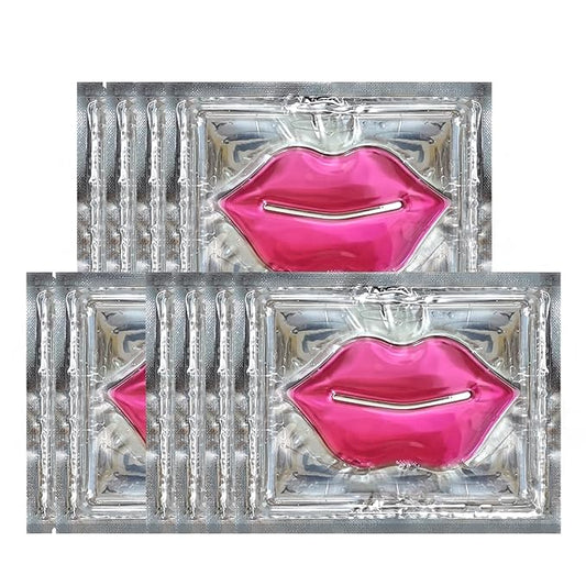 30 PCS Lip Mask Collagen Lip Masks Sheet for Dry Lips, Gel Lip Mask Pack for Remove Dead Skin, Moisturizes and Lightens Lip Lines (30 PCS, Watermelom Red)
