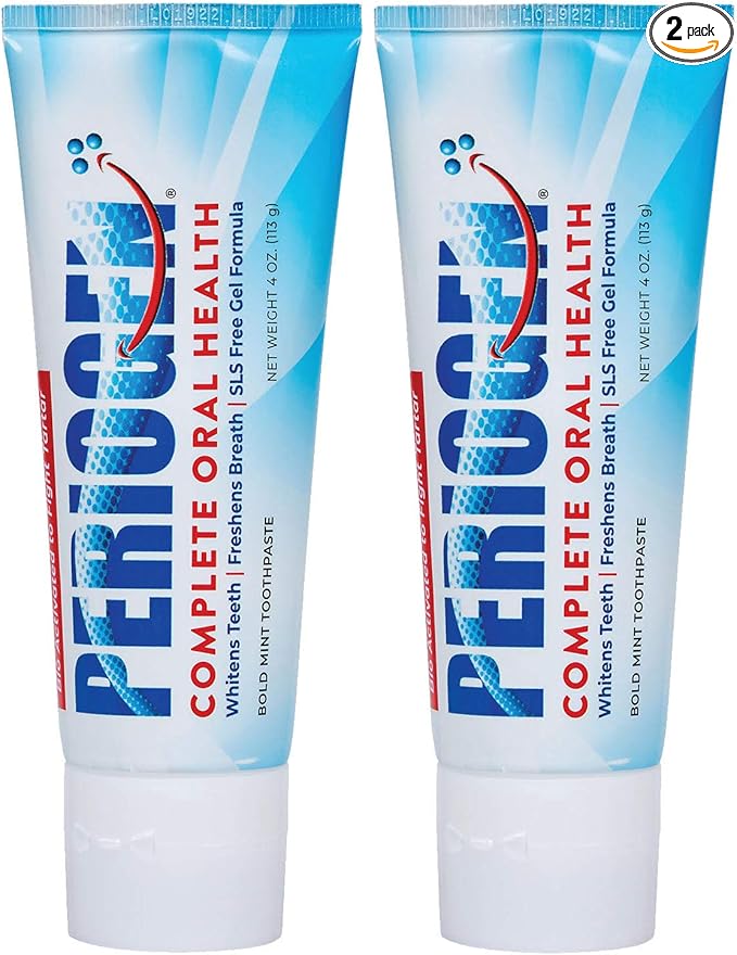 Periogen Toothpaste - Super Cleaning Plaque & Tartar Control Formula - SLS Free- 2-Pack