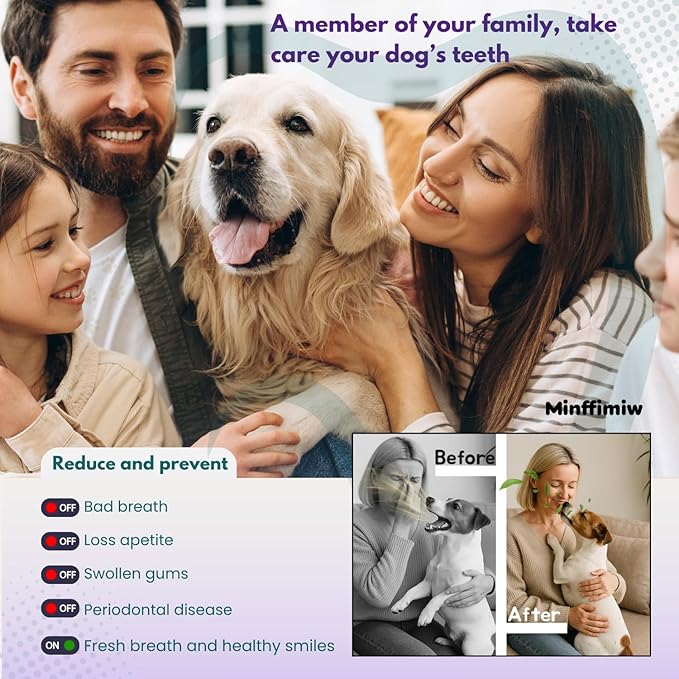 Dog Plaque and Tartar Remover - Electric Plaque Remover for Teeth with 5 Modes, LED Light, Safe Tooth Cleaner Dog Teeth Cleaning Kit Dental Care Tool for Pets