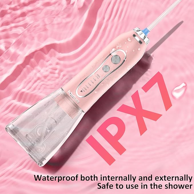 H2ofloss Cordless Water Flosser - IPX7 Waterproof Portable Oral Irrigator