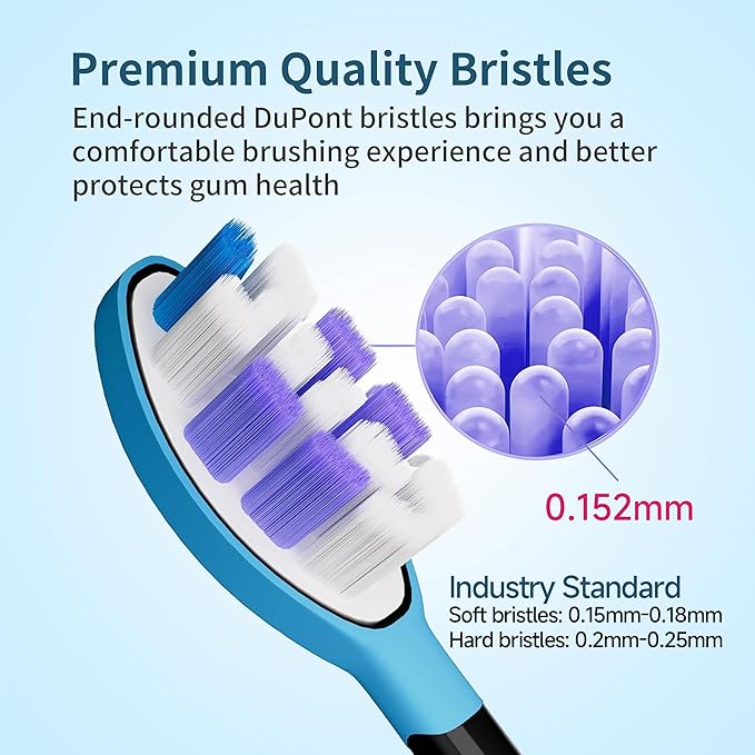 Electric Toothbrush Heads for Philips Sonicare Replacement Heads, 10 Pack Adults Kids 7+ Sonicare Toothbrush Replacement Brush Heads Philips Sonicare Sensitive Replacement Heads C2 C3 G2 G3 A3, Black