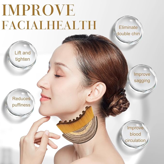 2 PCS ymphatic Contour Face Brush, Dry Brushing Face Brush, Lymphatic Drainage Massager for Face, Ergonomically Designed to Fit The Skin Precisely and Relieve Fatigue