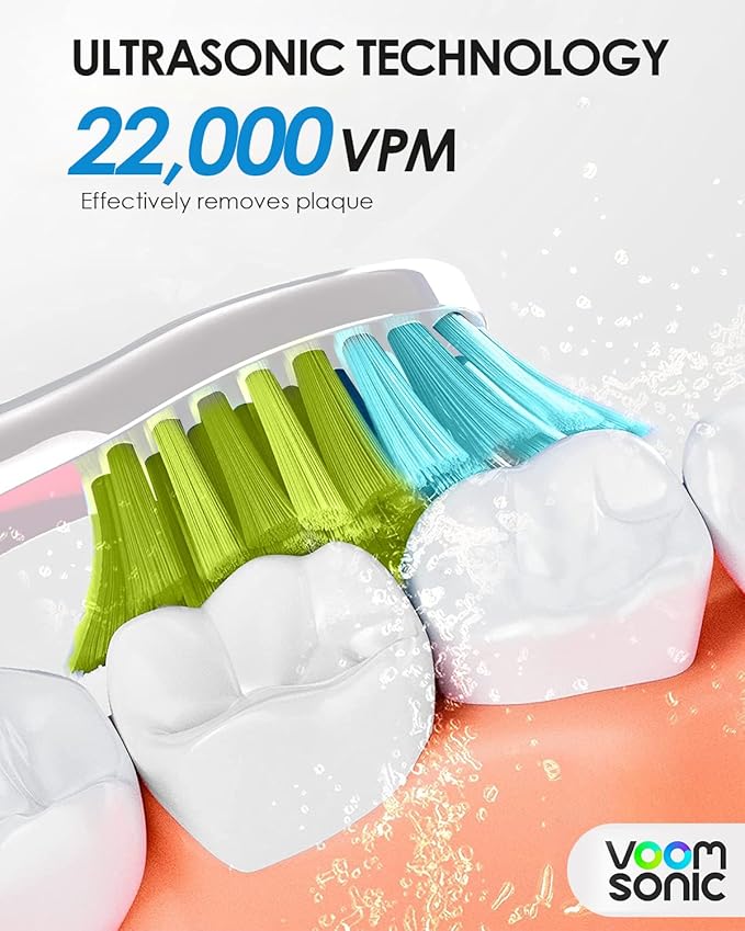 Voom Sonic Go 1 Series Travel Electric Toothbrush | Travel Toothbrushes - Battery Operated Toothbrush for Adults & Kids, Dentist Recommended Toothbrush, Portable with 2 Minute Timer (Pink)