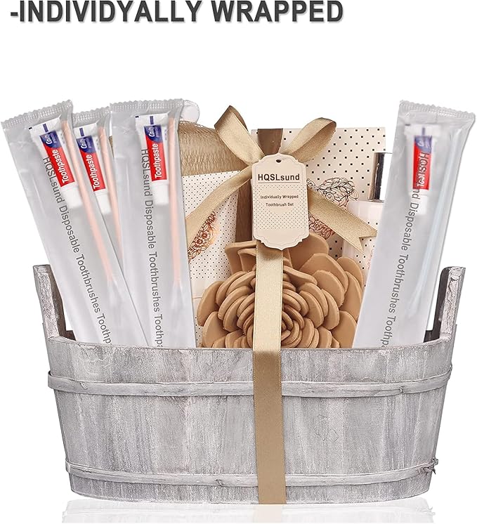 HQSLsund 30 Pack Disposable Toothbrushes with Toothpaste, Individually Wrapped Bulk Medium Soft Bristle Tooth Brush Manual Travel Toothbrush Kit Bulk, White, 0.5 kilograms