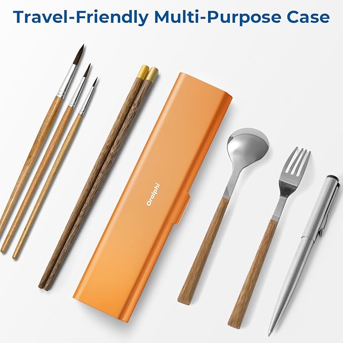 Wider Aluminum Toothbrush Travel Case, Portable Travel Toothbrush Holder, Durable Manual Toothbrush Box Container for Traveling, Bathroom, Camping, Business Trip-Not for 0.85oz Toothpaste, Orange
