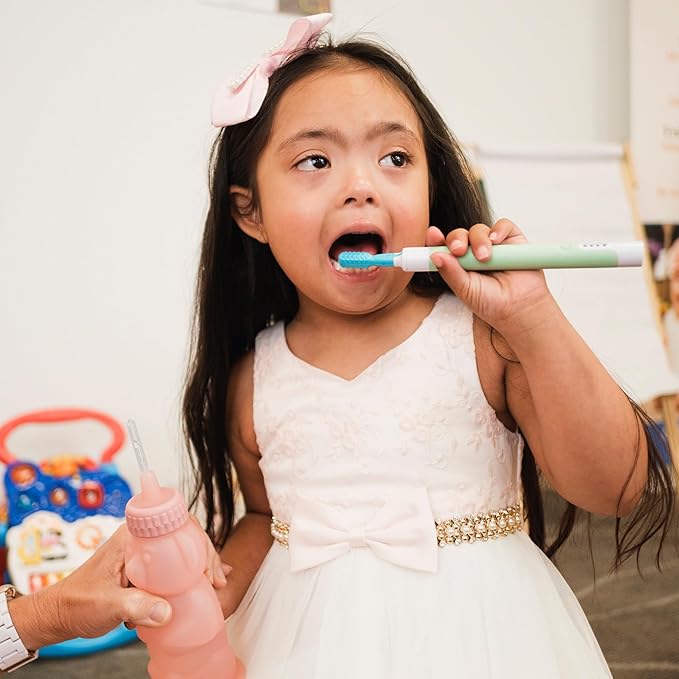 TalkTools Sensi Rechargeable Oral Sensory Therapy Tool with Soft Sensi Jaw Tips – 5-Piece Adjustable Sensory Stimulation Set for Oral Motor Awareness & Feeding Skill Development – Green