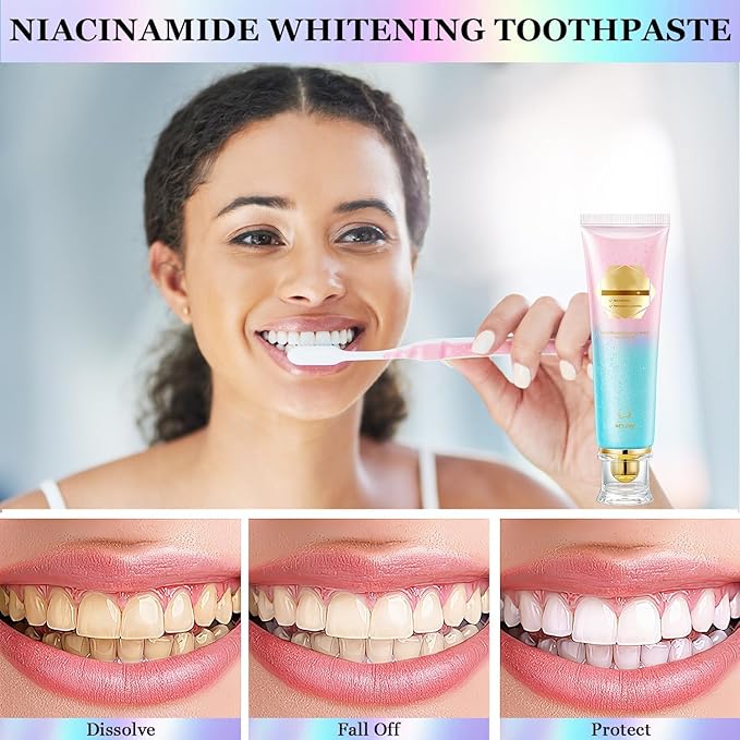 Niacinamide Whitening Toothpaste Acssart Radiant White Toothpaste,Niacinamide Intensive Whitening Toothpastes,Nicotinamide Radiant Whiten Toothpastes (3)