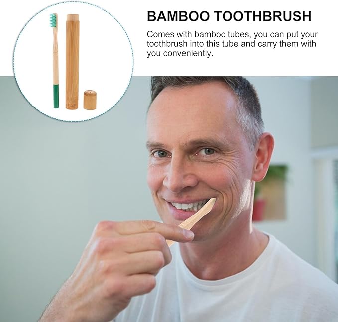 Disposable Toothbrush Kit with Biodegradable Tube Soft Bristles for Gentle Cleaning Moderate Hardness for Gum Care Random Colors Convenient Travel Dental Care Random Color