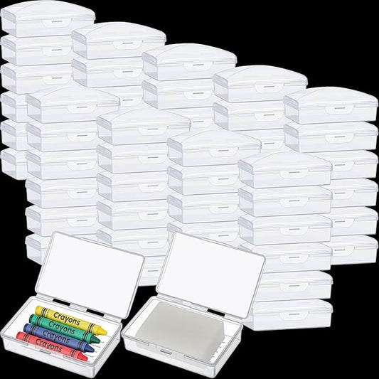 60 Pcs Travel Soap Container Portable Plastic Soap Boxes Bulk with Lid Homeless Donations Bulk Gym Shower Tour Groups Hotel Outdoor Camping (White)