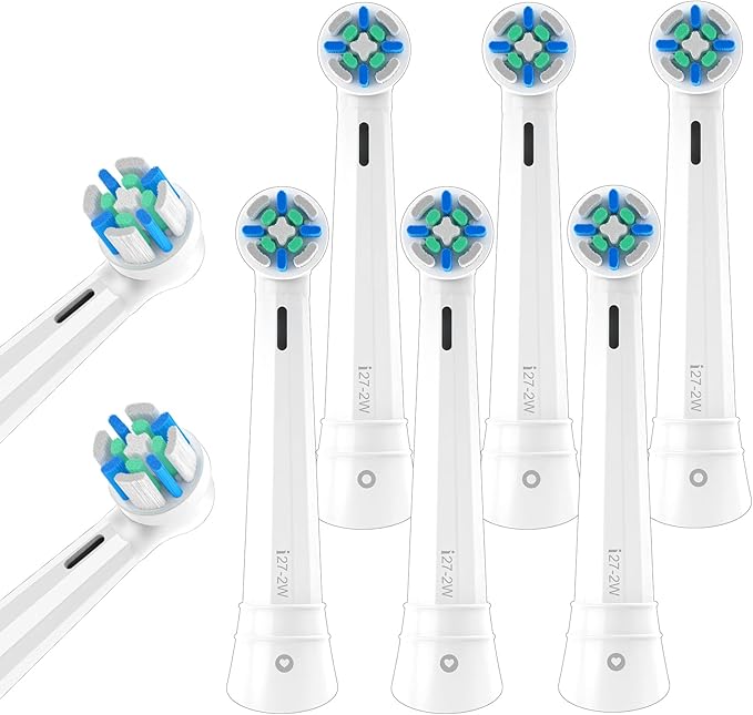 8 Pack IO Replacement Brush Heads Compatible with Oral B iO 2/3/4/5/6/7/8/9/10/Deep Clean Series Electric Toothbrushes, IO Brush Head for Teeth Cleaning (White)