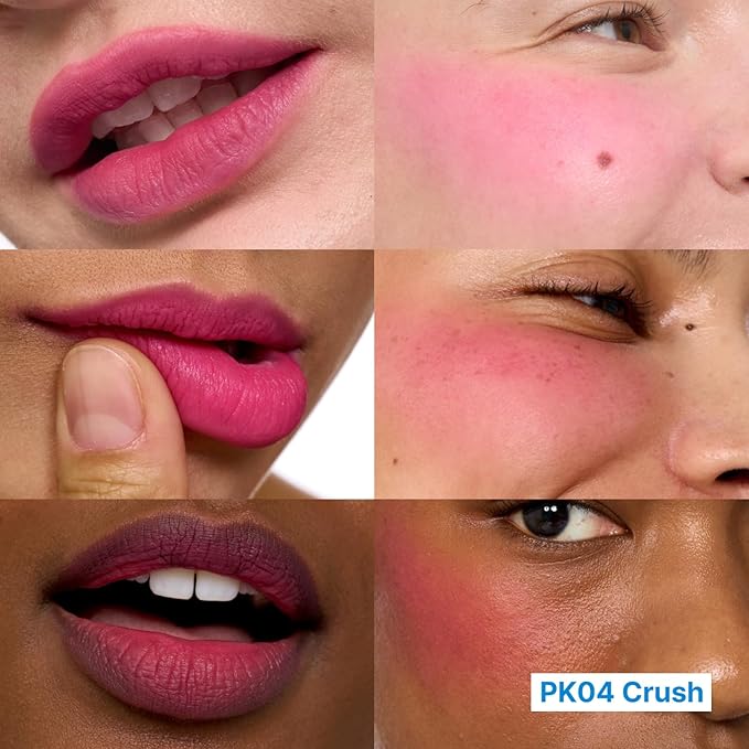 fwee Blurry Pudding Pot + Keychain SET | Airbrushed Blush & Lip, Buildable Pigment, Long-lasting, Lightweight, Easy to Blend, Natural Soft Matte Finish Makeup – Crush (Vivid Pink) | 0.17 oz