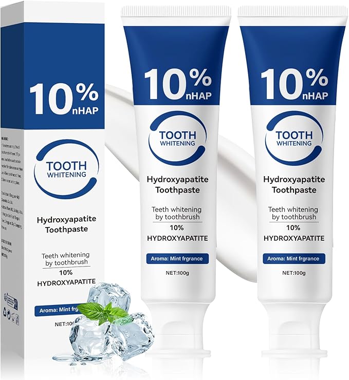 10% Hydroxyapatite Toothpaste for Advanced Enamel Protection, Appropriate for Tooth Strengthening Sensitive Teeth, Gentle and Effective Formula, Fresh Mint Breath, Daily Use for Oral Care Health