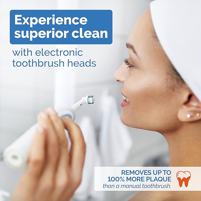 Replacement Toothbrush Heads Compatible with Oral B Braun - 16 Pack Milos Professional Electric Toothbrush Heads Deep Clean Brush Heads Compatible with Oral-B 7000/Pro 1000/9600/ 5000/3000/8000