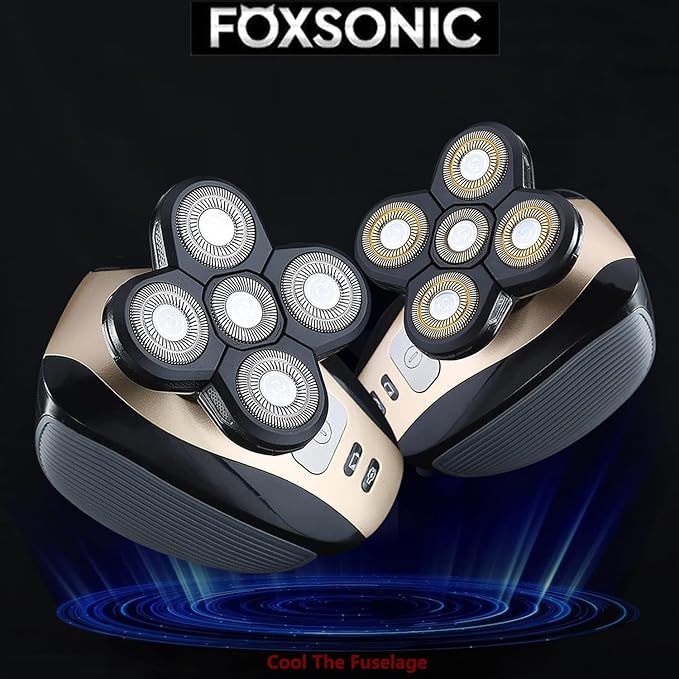 FOXSONIC 3 Pcs 5 Blades Universal Head Shaver replacement Heads for Head Shaver, Compatible mainstream shaver brands, head shaver replacement blades, Electric shaver replacement heads
