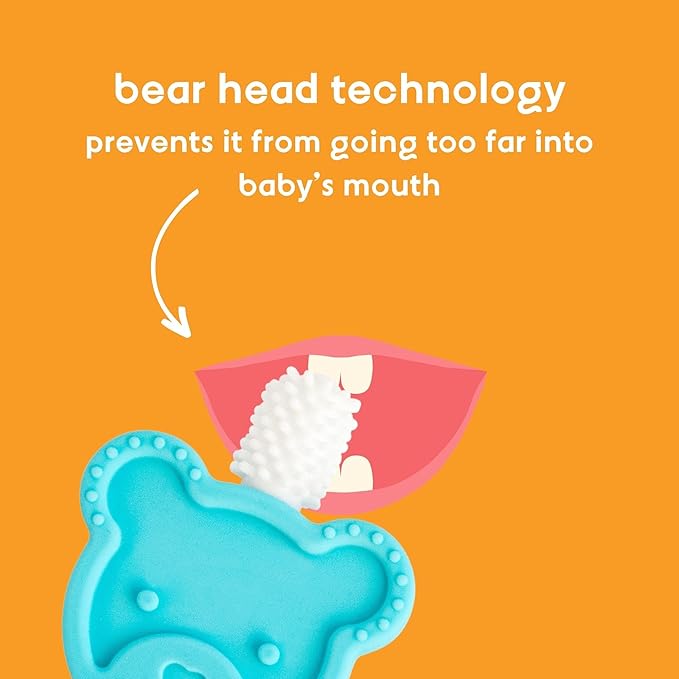 oogiebear Infant-to-Toddler Training Toothbrush w/ 2-Pack Baby Nose Cleaner & Ear Wax Remover Tool Bundle, Case Included - Safe Tools for Newborns, Infants and Todders