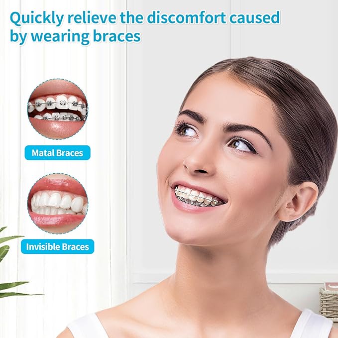 Orthodontic Wax 120 Pack, Easy to Mold Braces Wax, Dental Wax Long-Lasting Hold, Portable and Easy to Tear,Food Grade Relief Wax for Home Travel Office (Mint)