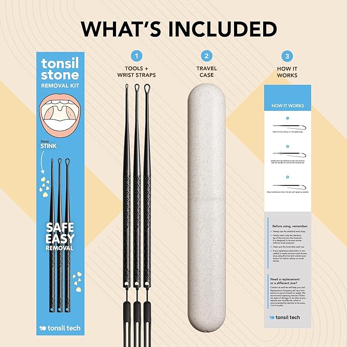 Tonsil Tech Tonsil Stone Remover Tool - Tonsil Stones Removal Kit - Made in USA