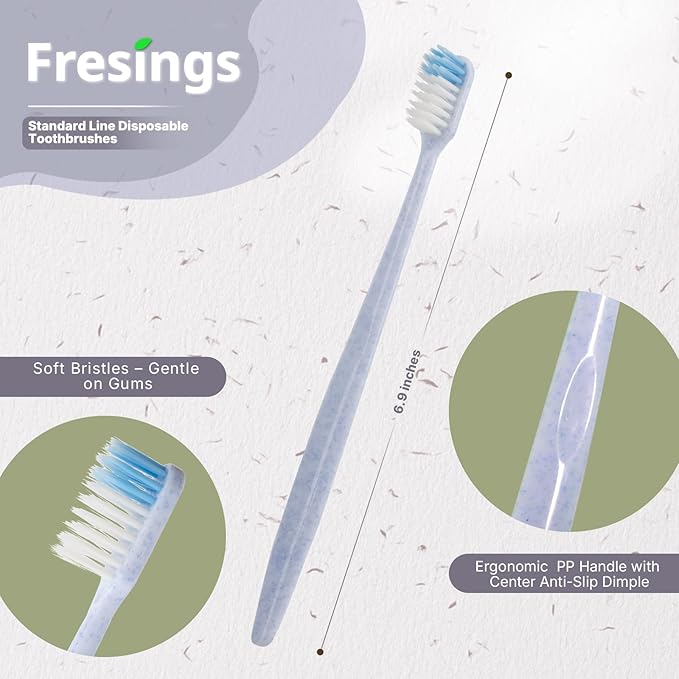 120-Pack Disposable Toothbrushes Individually Wrapped, Soft Bristle Bulk Travel Toothbrush for Adults, Kids, Guest, Hotel, Home, Camping, Donation – 4 Colors, Mini Manual Value Pack