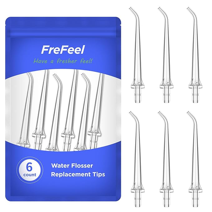 6 Count Replacement Heads for Bitvae C5 Water Flosser (6 Classic Jet Tips)