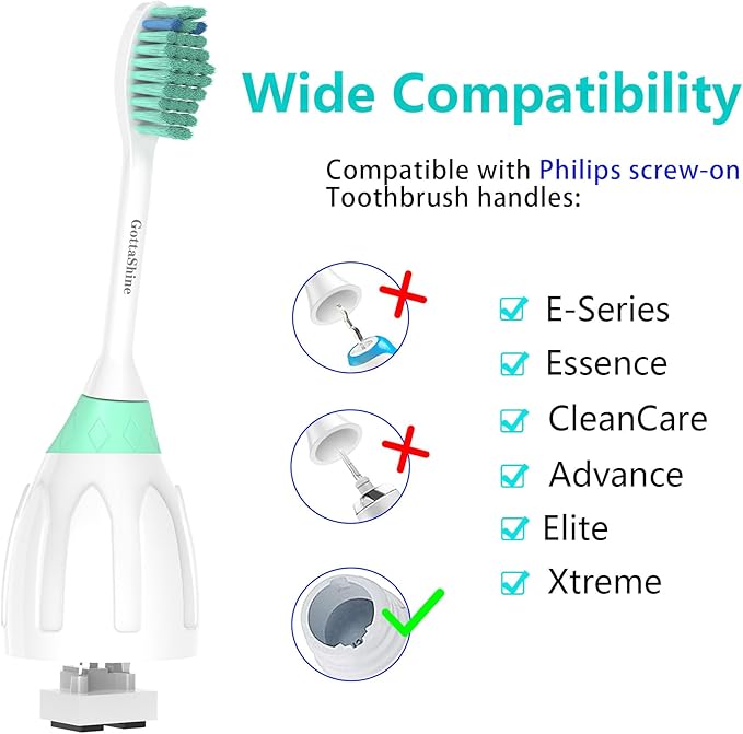 Replacement Toothbrush Heads for Philips Sonicare E-Series Essence Xtreme CleanCare and Other Screw-on Electric Brush Head Multi-Color Rings 6 Packs